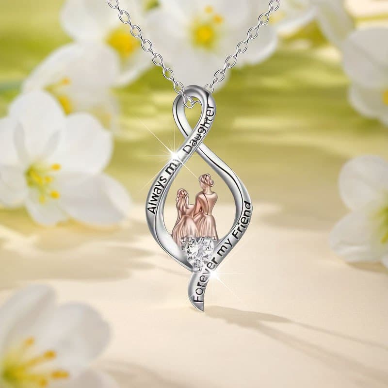 TEMU Mother Daughter Gentle Elegant Fashionable Simple Personalized Necklace Party Commemorative Jewelry Exquisite Christmas Birthday Gift