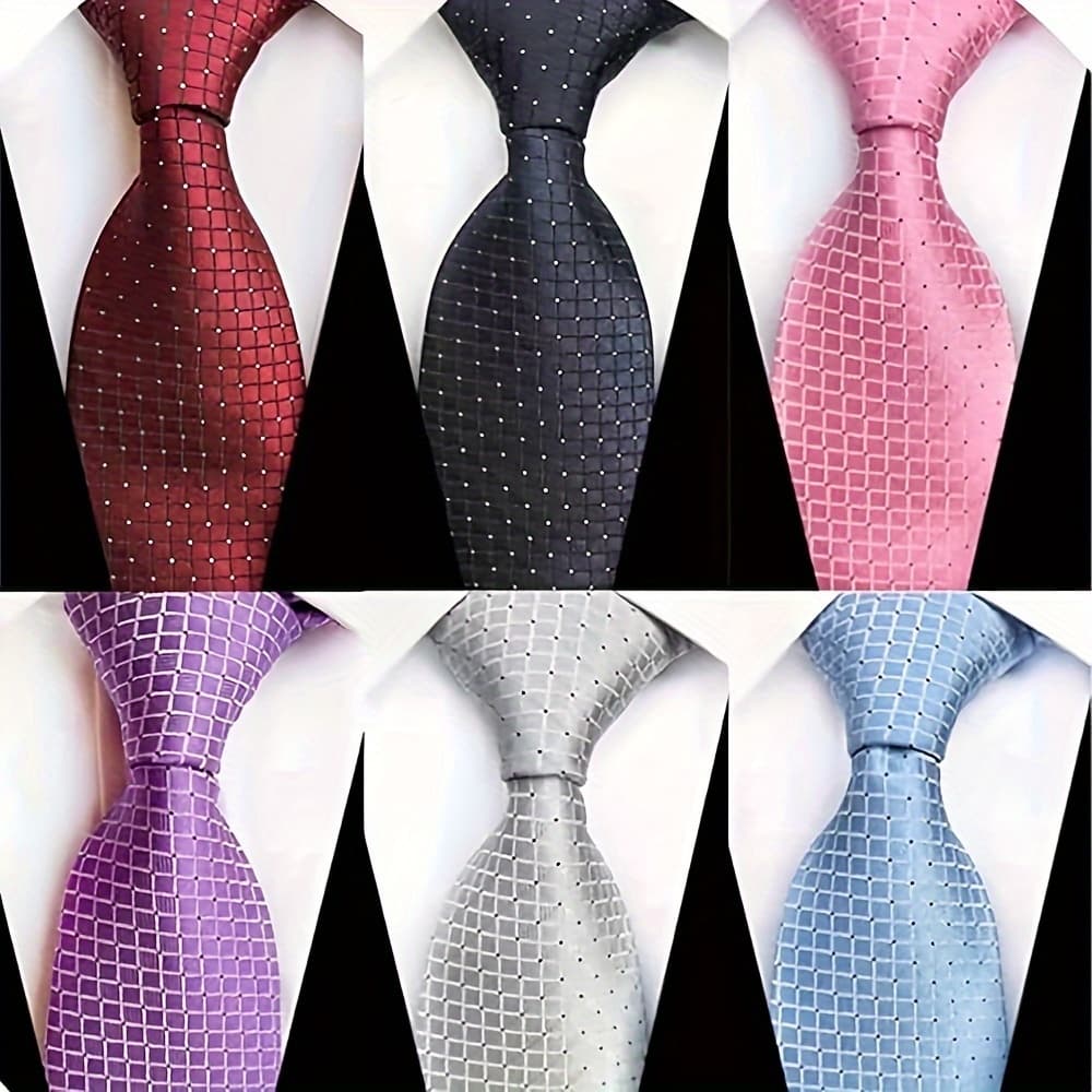 TEMU Men's Ties 6pcs Classic Men's Woven Business Neckties Suitable For Parties, Dates, Business, Weddings, And Groomsmen