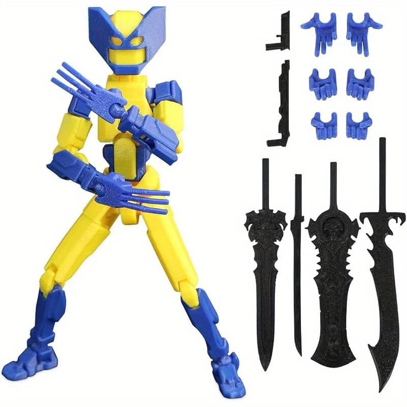 TEMU (assembled) T 13 Action Doll, Action Doll T133d Printed Movable, T 13 Action Movable Doll, With Weapon Pack, Essential Collectibles For Game Enthusiasts