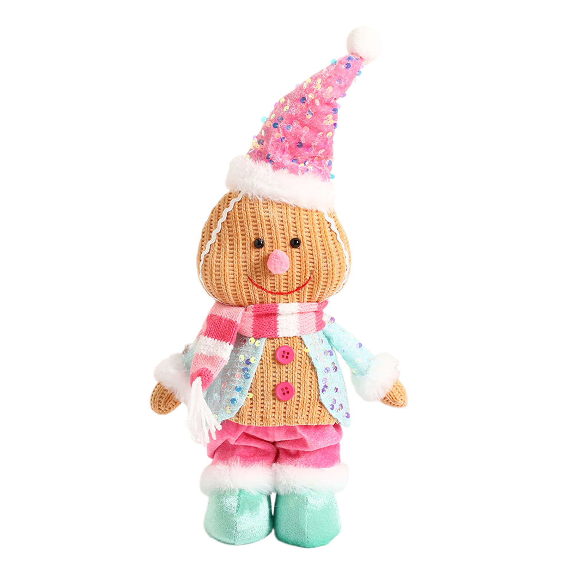 TEMU Christmas Plush Gingerbread Gnomes Table Ornament Stuffed Gingerbread For Man Gnome Centerpiece Christmas Decorations Indoor