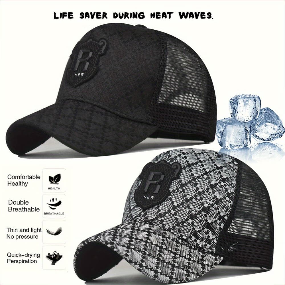 TEMU Set Of 's Summer Adjustable Baseball Caps, Casual Outdoor Visor Trend Hat, | Sun Protection Hat | Made Of