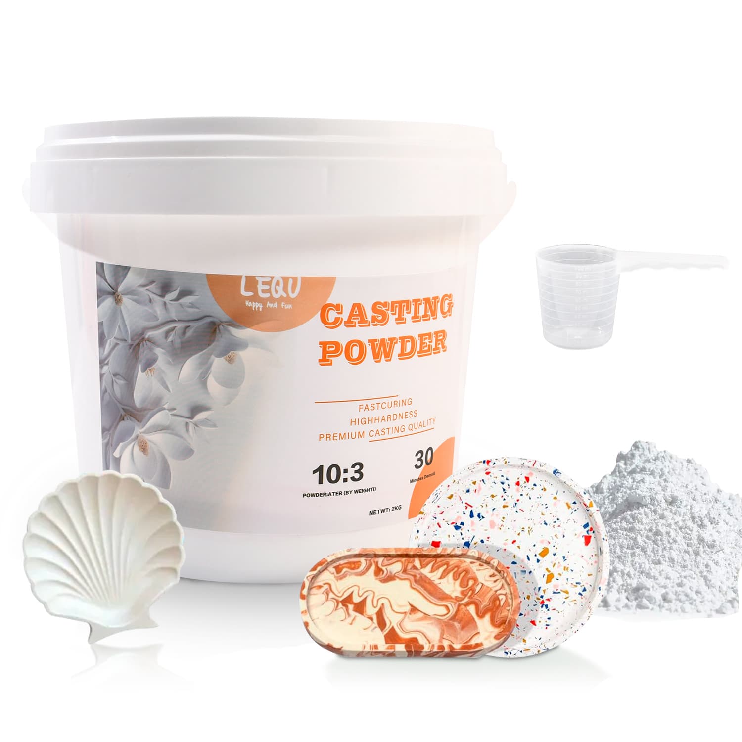 TEMU 2000g Of Resin Casting Powder In Barrels, A Fast-curing Resin Casting Set Suitable For Beginners. Demolding 20-. Water-activated Gypsum Molding Powder Is Used For Home Art In Hand Sculpture