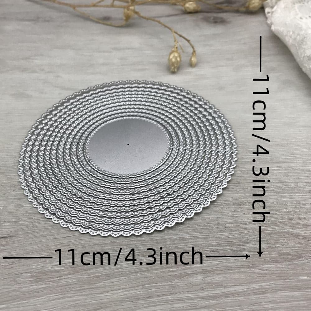 TEMU 1pc Metal Cutting Dies Cut Die Mold Lace Round Circle Frame Decoration Paper Craft Blade Punch Stencils Dies
