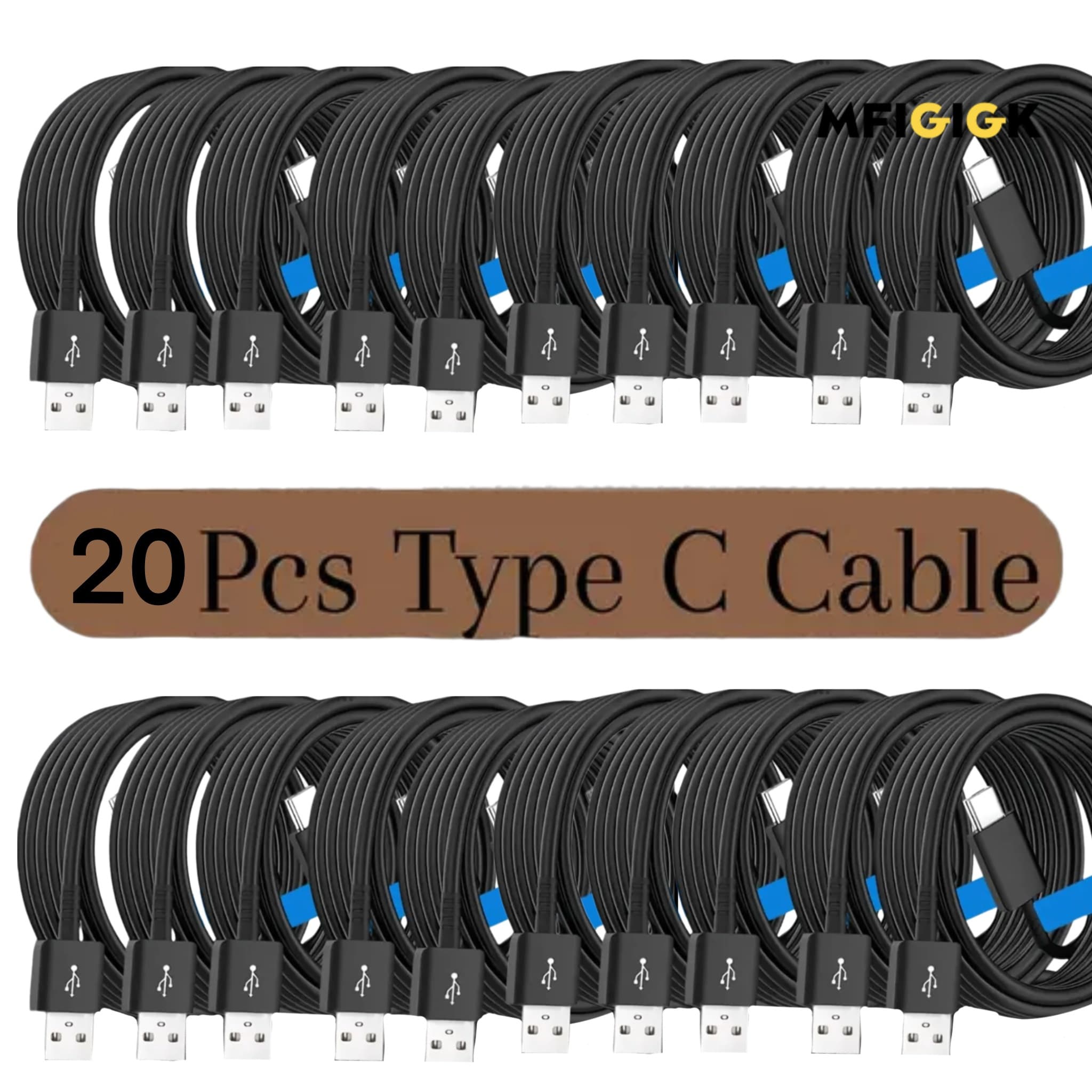 TEMU Mfiglgk 20pcs Fast Charging Usb Type C Charger Cable For S8 S9 S10 S20, 15, Xiaomi, Mfiglgk