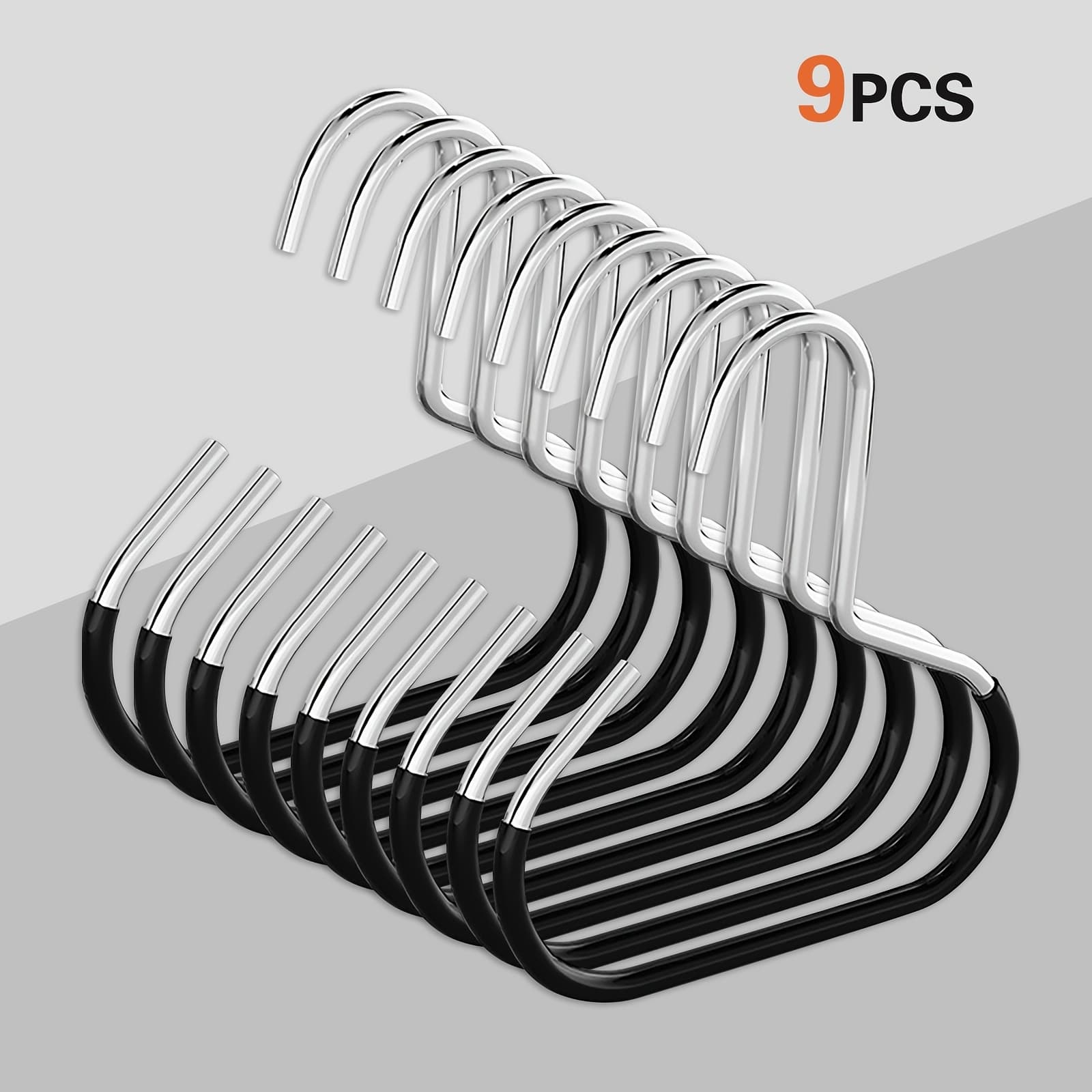 TEMU 9pcs Tie, Bag, Scarf, And Belt Hanger Set With Easy-access Open Hooks, Multi-functional Curved No-mark Hangers For Coats, Hats, And Wardrobe Organization,