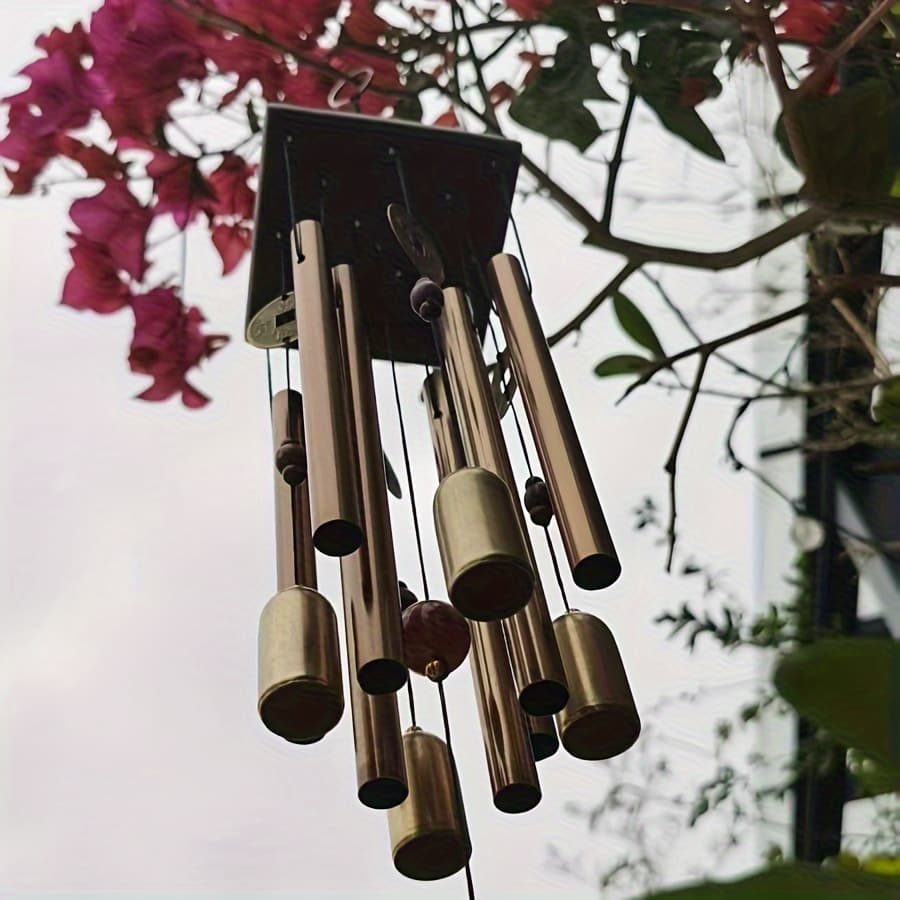 TEMU 26 Inch Outdoor Wind Chime For Soothing And Sound Effects In Gardens, Courtyards, And Home Decor - For Electricity. Outdoor Wind Powered Metal Artwork, Elegant Decorative Ornaments