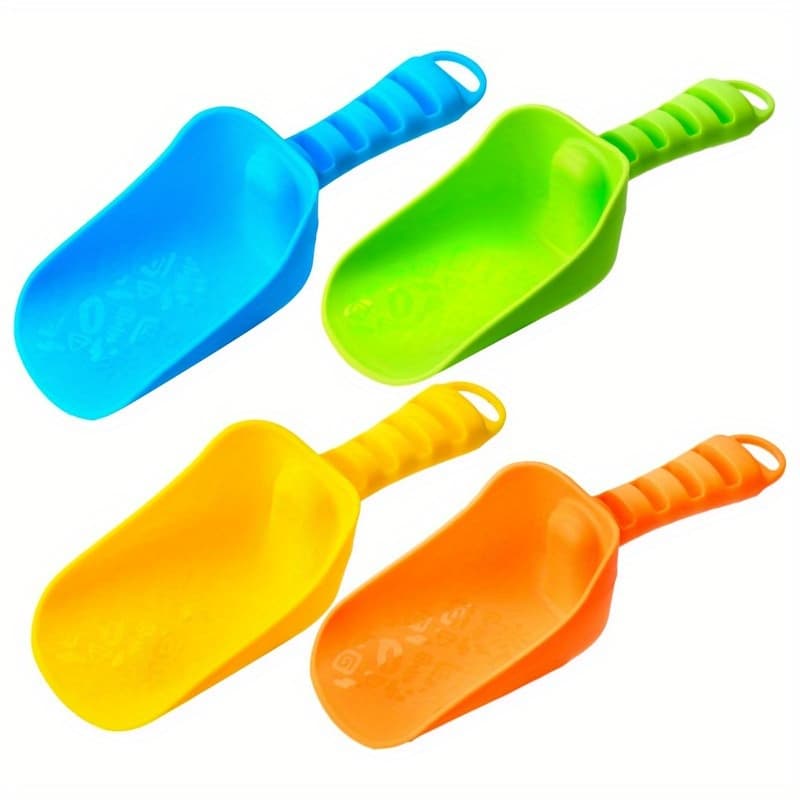 TEMU Syncfun Beach Sand Shovels For - 4pcs Shovels Colorful Scoops Travel Sand Toys For Outdoor Digging Play, Heavy Duty Plastic Garden Planting Shovels Spades Sets Sandbox Toys