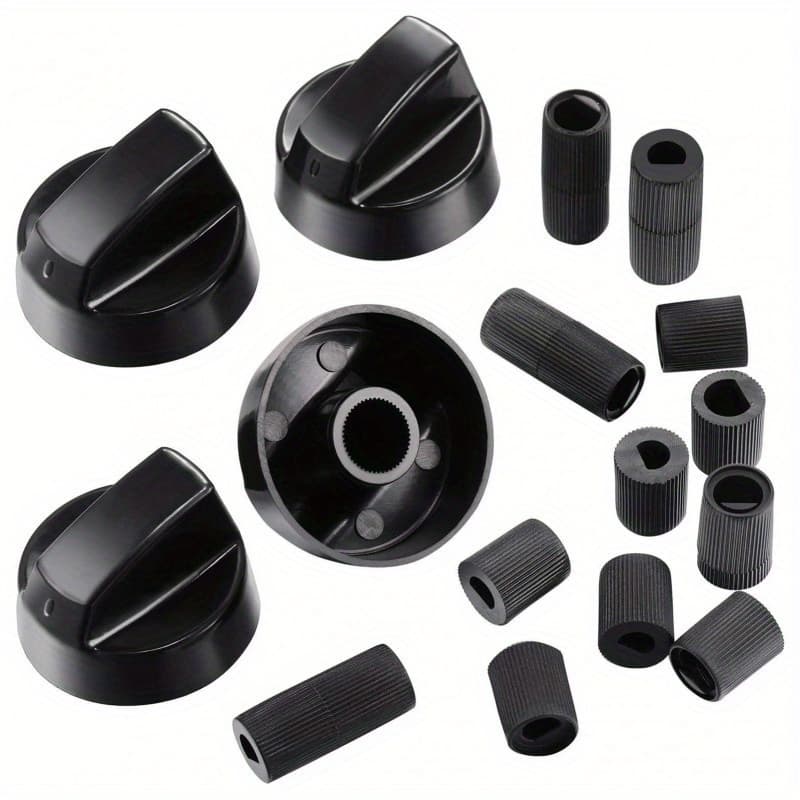 TEMU 4pcs Universal Control Knob Replacement Parts With 12 Adapters Suitable For Ovens, Stoves, And Gas Ranges - Easy-to-install Replacement Parts
