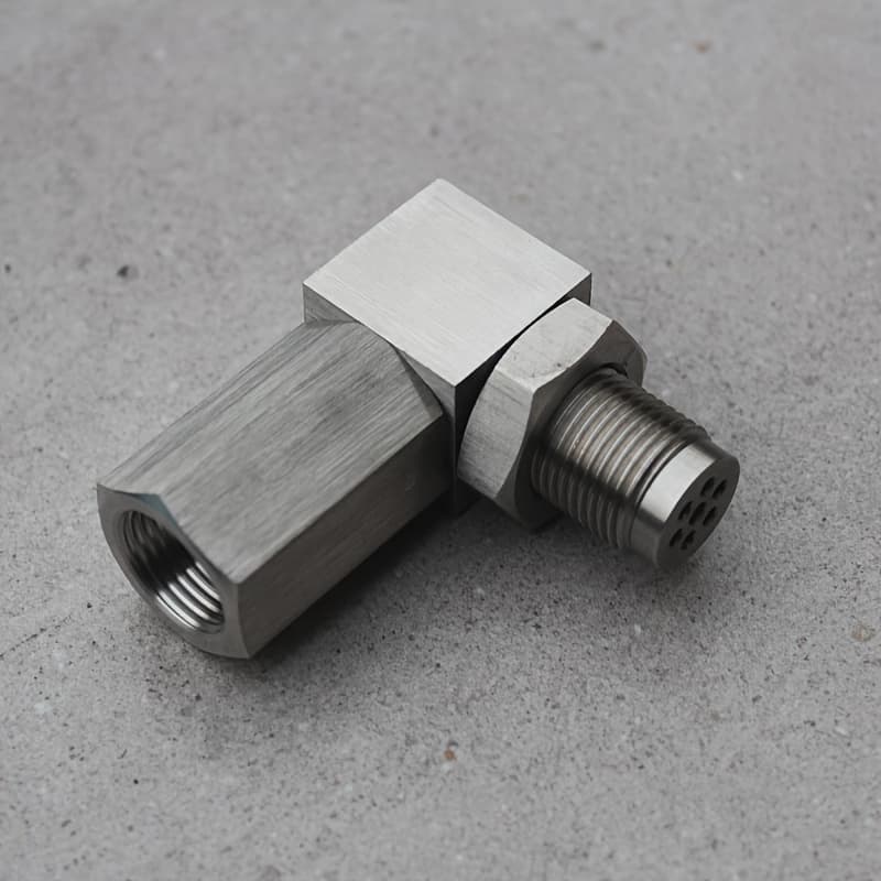 TEMU 90 Degree Stainless Steel 304 Socket Adapter 02 With Separate Screws, Universal Thread For Replacing Car Parts, Air Tool M18*1.5