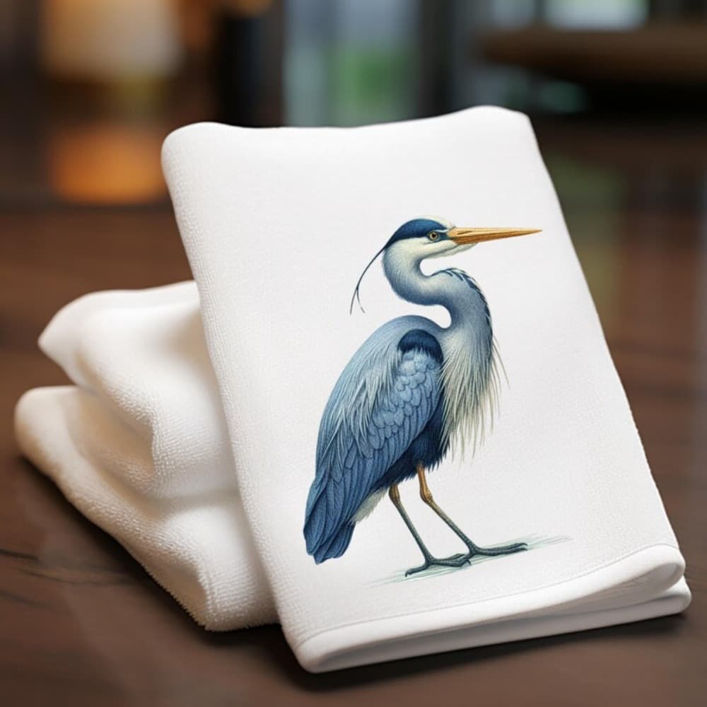 TEMU 1pc Hand Towels, Elegant Illustration, Nature-, For Guest Bathrooms, Beach Houses, Nautical Decor, Luxury Polyester Blend, Machine Washable, Cleaning Cloth