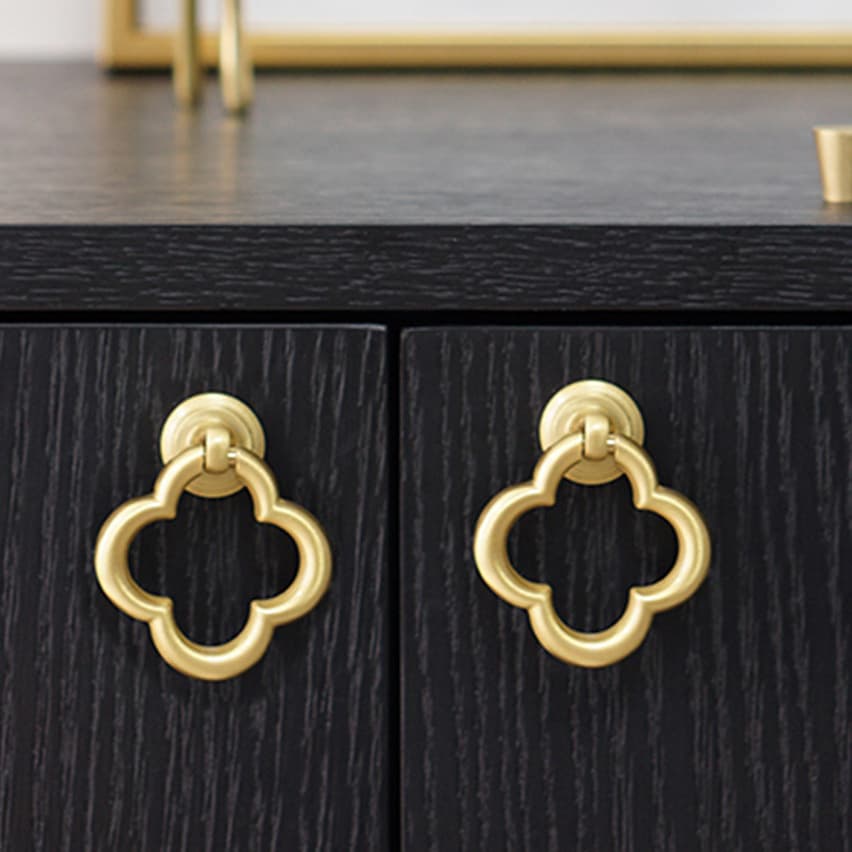 TEMU 2pcs Vintage-style Brass Knobs With Touch & Remote Control - Handles Kit For Cabinets And Drawers - Upgraded Wardrobe Hardware With Installation Additions