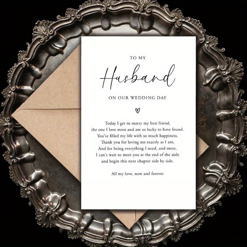 TEMU Funny Groom Wedding Day Card Gift 1pc To Husband, Perfect For Any Occasion, Ideal Gift For Husband, The Best Husband In The World