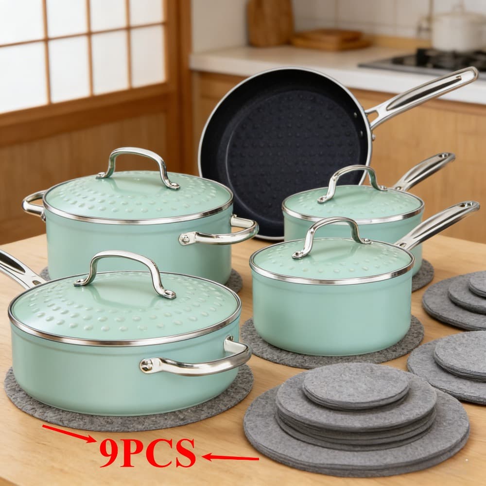 TEMU 9pcs Soft Felt Tableware Protection Mats, Designed To Separate And Prevent Friction Between Plates And Other Tableware, Suitable For Types Of Tableware Storage And Packaging.
