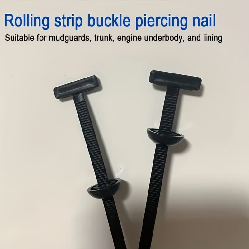 TEMU 100 Heavy-duty Self-locking Nylon Cable Ties With Black Plastic Zipper Heads - Uv-resistant, High-strength, Multi-functional Organizing Tools For Car Repair, Home