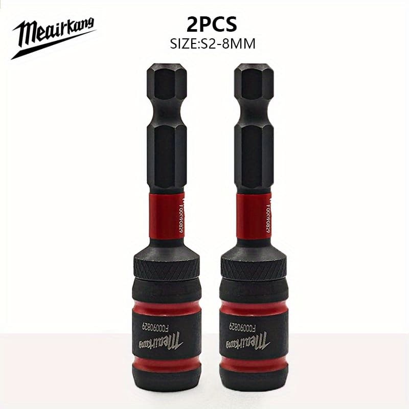 TEMU 2pcs 5/ 16" Magnetic Nut Driver Bit For Impact Drill -hex Nut Driver - Reversible 5/ 16" Alloy Steel Driver With Strong Magnet - Hvac Tools & Impact Driver Bit