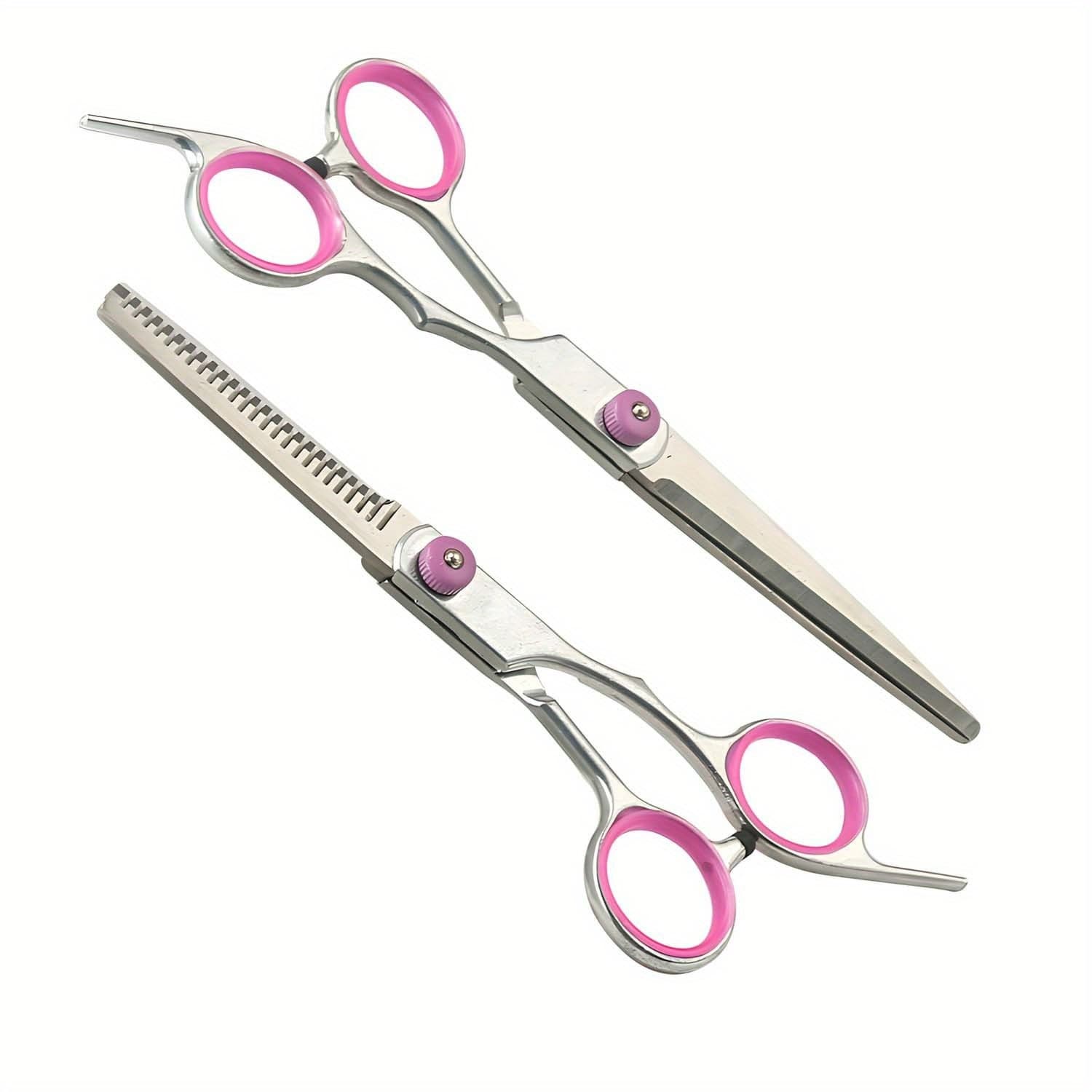 TEMU Hair Cutting Scissors Set, Professional Stainless Cutting Hair Scissors, Barber Hair Cutting Scissors Thinning Shears Sharp Hairdresser Haircut For Women/ Men/ Kids