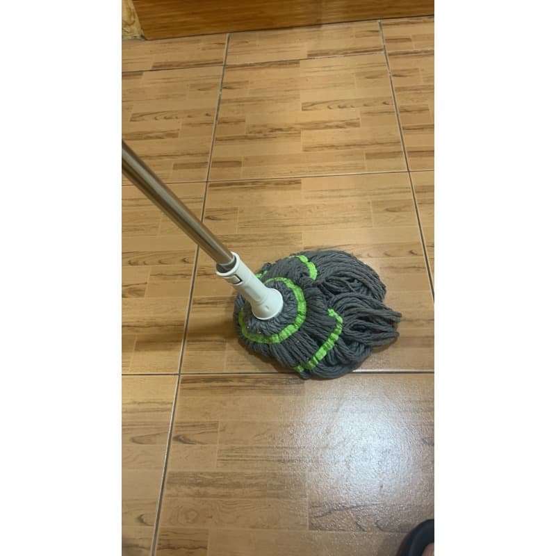 TEMU -free Self-tightening Rope Mop For Convenient Cleaning - Multifunctional Wet Mop Dry Mop Rotating Mop, Suitable For Living Room, Bedroom, Toilet, Kitchen And Ground Surface