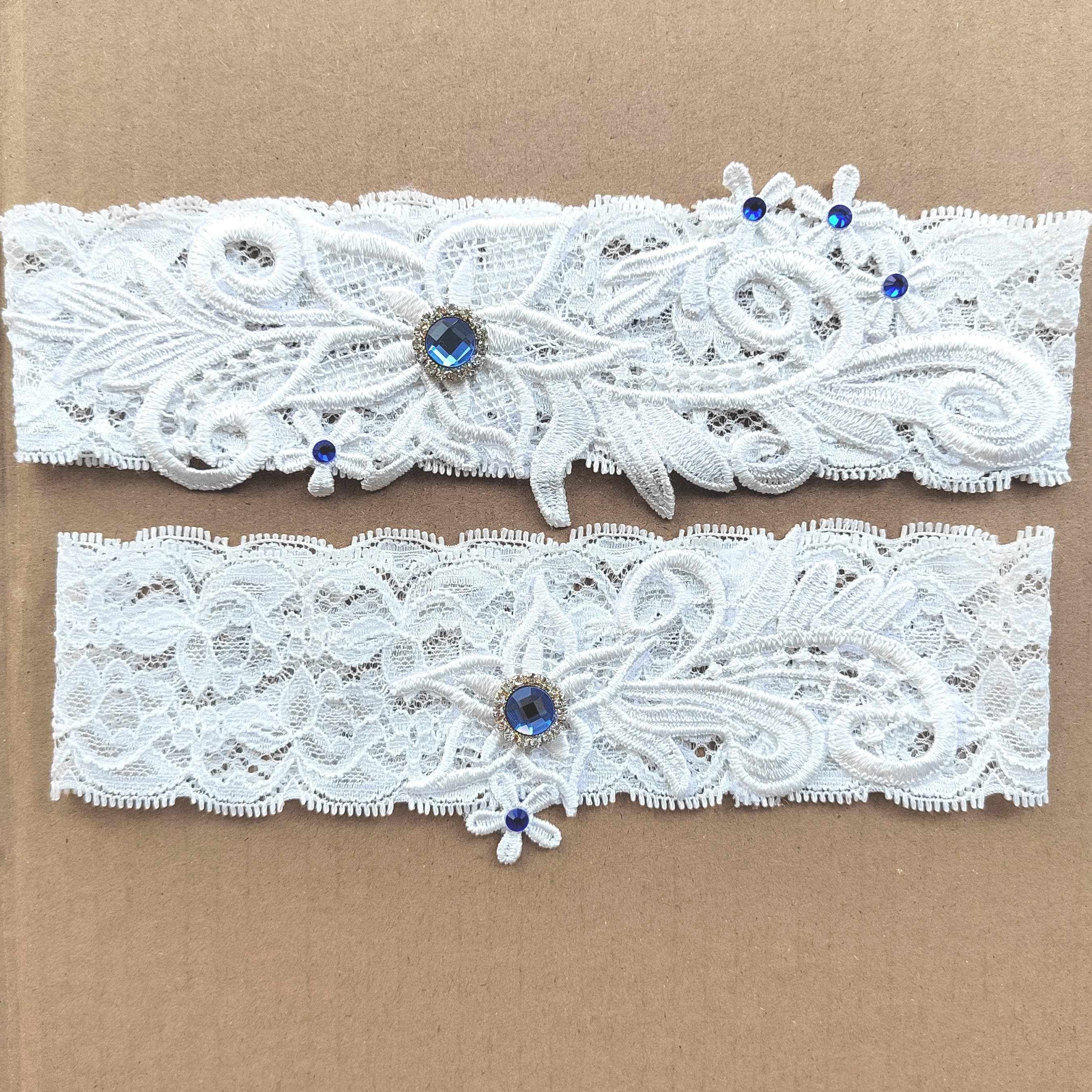TEMU Romantic Wedding Lace Garter Set, Bridal Garter With Floral Pattern Garter, Bridal Wedding Accessories