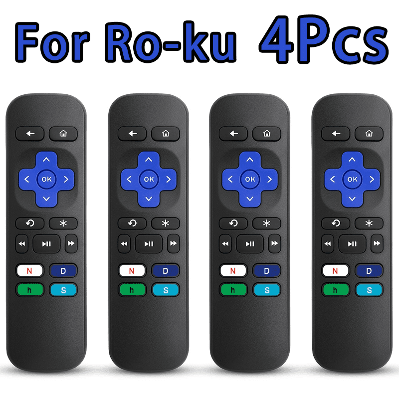 TEMU 4pcs Replacement Remote For Box, For , For Premiere, For Player, For Roku1/2/3/4, (not For Stick And Tv Or Game)