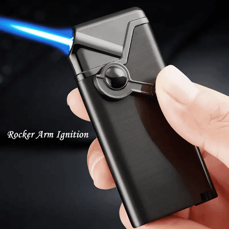 TEMU Creative Inflatable Lighter, Pipe Lighter, Rocker Arm Straight Fire, Outdoor Windproof Lighter, For Smoking, Camping, Portable Lighter, Men's Gift, No Battery
