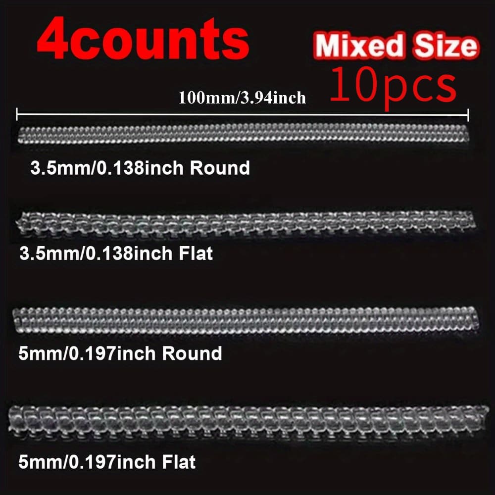 TEMU 10/16pcs Ring Sizer Set, Invisible Transparent Resizing Tool, Jewelry Protective Tightening Tool