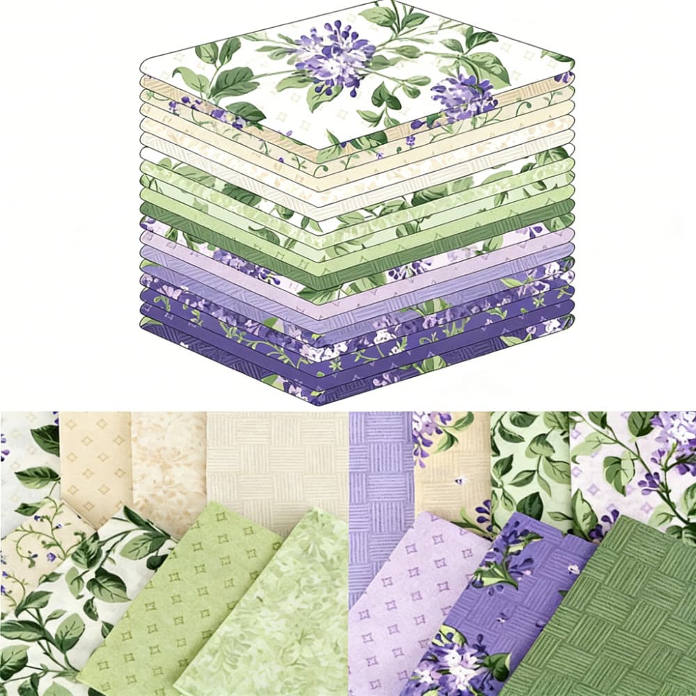TEMU 20pcs Floral Fabric Pack Suitable For Hand Sewing, , Doll Making & Bag Decoration - Cloth Bundle With Woven Texture, Hand Wash Only, Diy Sewing Projects For Beginners & Professionals, Home Decor