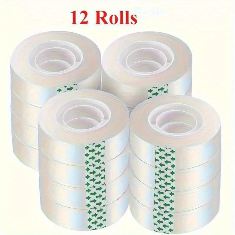 TEMU Transparent Tape | New Year Transparent Tape Rolls For Gift Wrapping And Office Use - Clear Adhesive Tape For Crafts, Home - Christmas Transparent Tape Refills For Dispensers