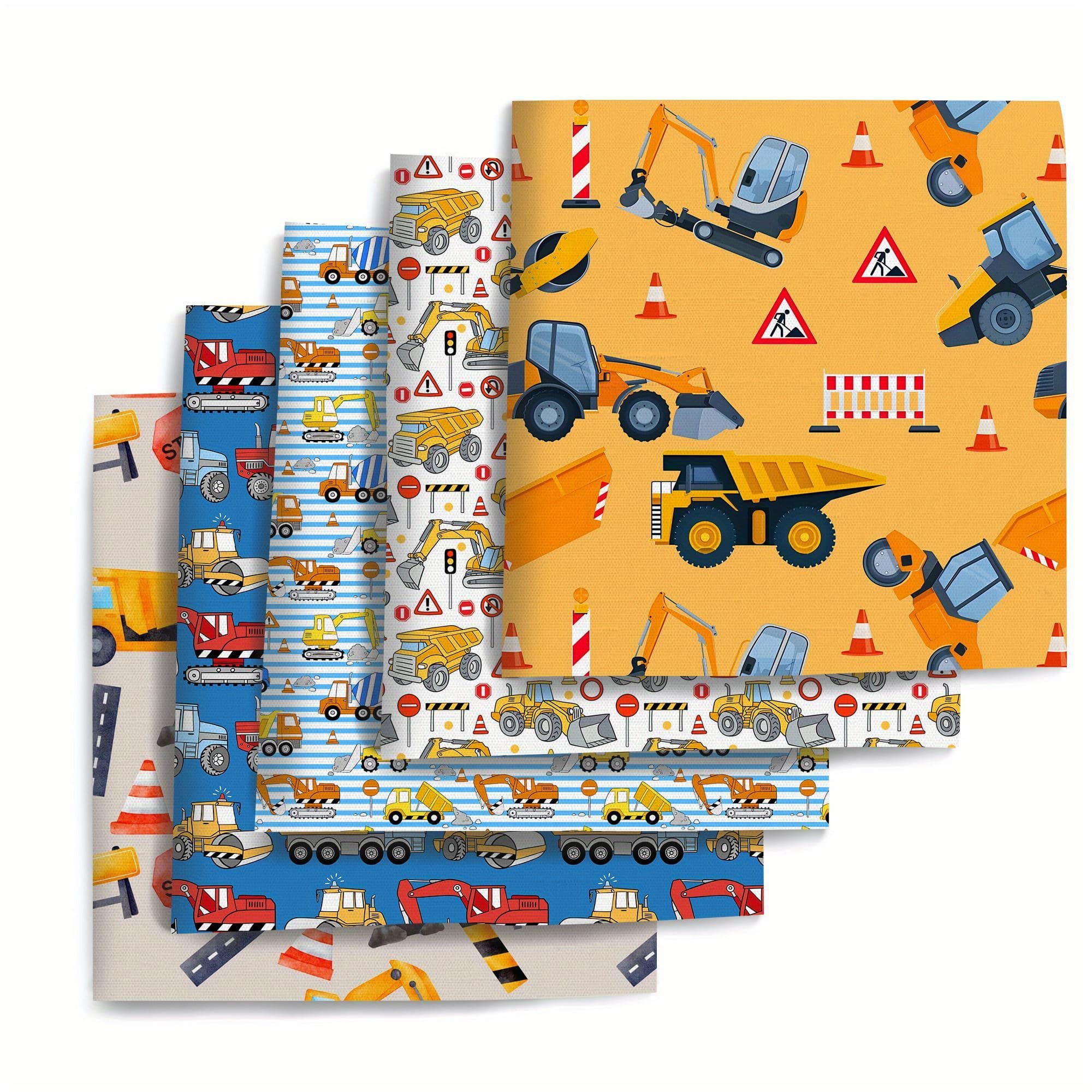 TEMU 5pcs/set 7.87*7.87inch(20x20cm) Car Vehicles Precut Quilting Fabric Bundle, Polyester Quilting Squares For , Diy Crafts Projects, Diy Wallet Making
