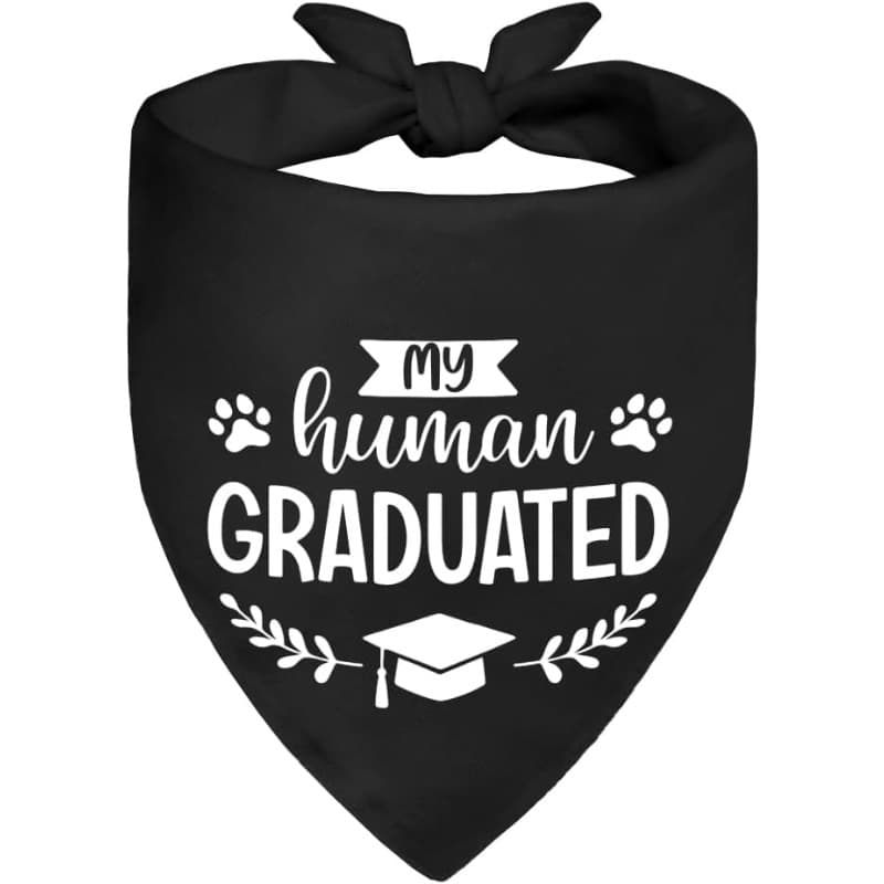 TEMU " Graduated" Bandana - 25" X 11" 63cm X 28cm Graduation Certificate Scroll Style Pet Scarf - Suitable For Graduation Ceremonies, College Parties, Photo Props - Gift For And