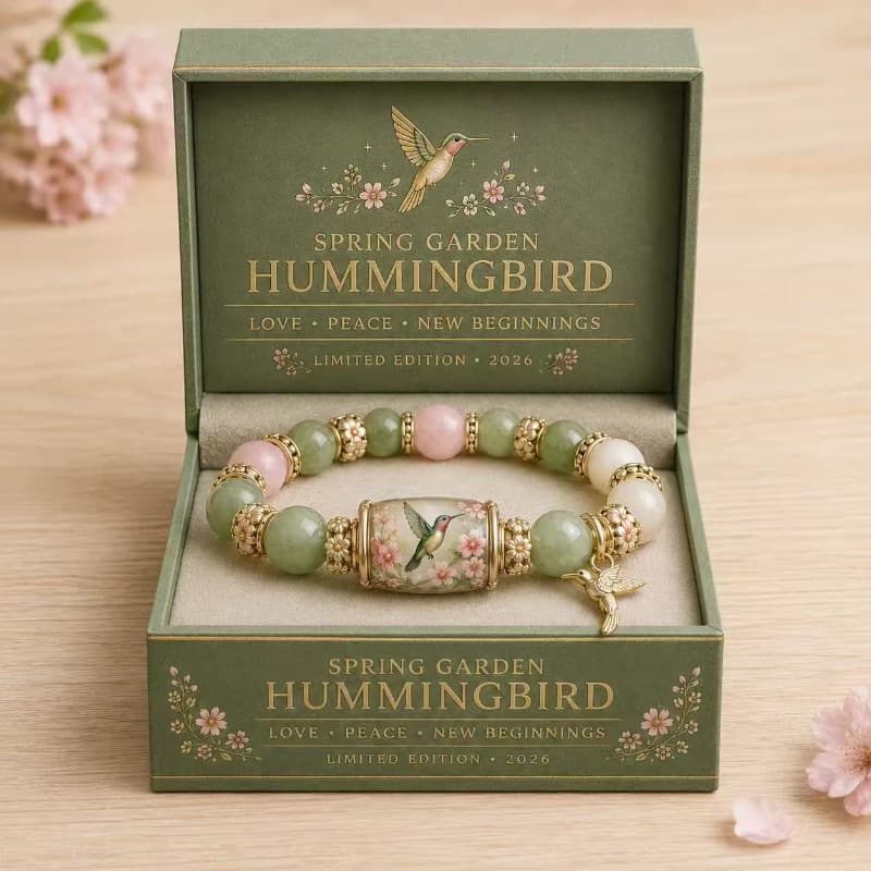 TEMU Hummingbird Beaded Bracelet, Inspirational Charm Stretch Bracelet, Love And Gift For Her