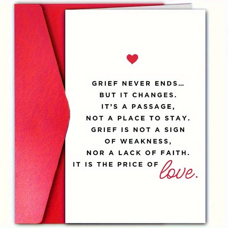 TEMU 1pc, Sadness But . Exquisite Sympathy Card With Envelope( 4.72inch* 7.09inch), Suitable For Family, Pet Owners, , Parents, Remembrance Card, Grief And Sadness,