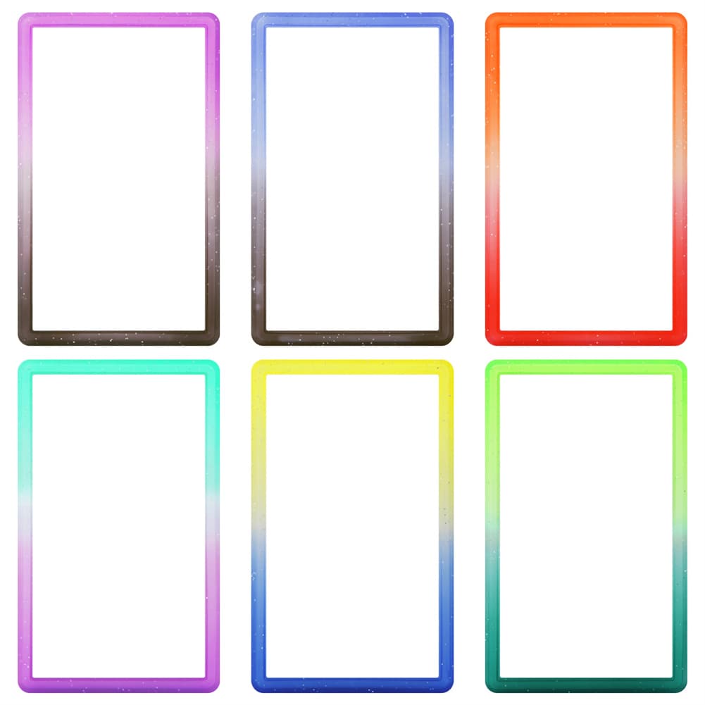 TEMU 6-pack Slab Guard For P/s/a Tpu Slab Protector Graded Guard Bumper Guard Gradient Color Glitter Edition