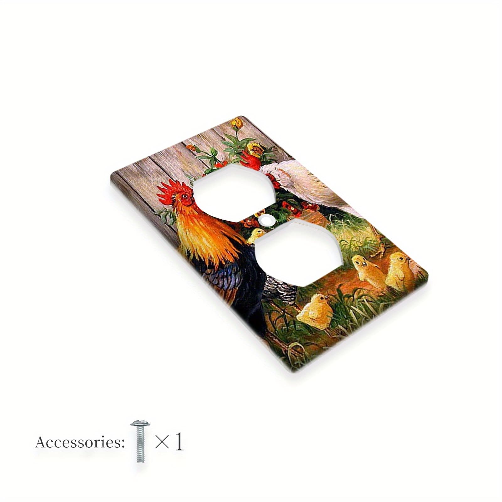 TEMU 1pc 1gang/2gang Light Switch Cover | Decorative Wall Plate For Indoor Outdoor Bedroom Kitchen Home Bathroom Decor, No Electricity Required