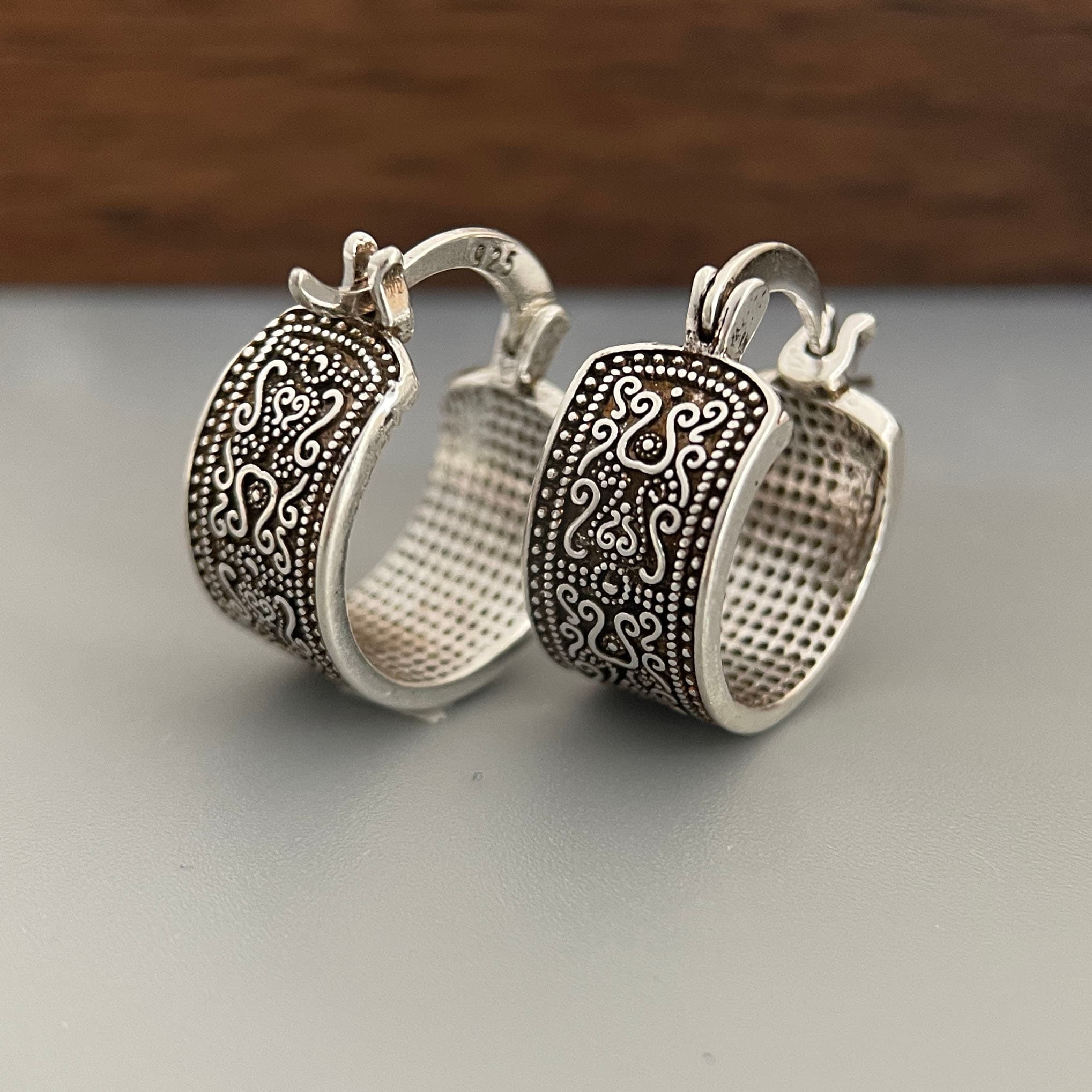 TEMU 925 Sterling Silver Women's Earrings Fashionable Easy Retro Flower Earrings Party Christmas Additions