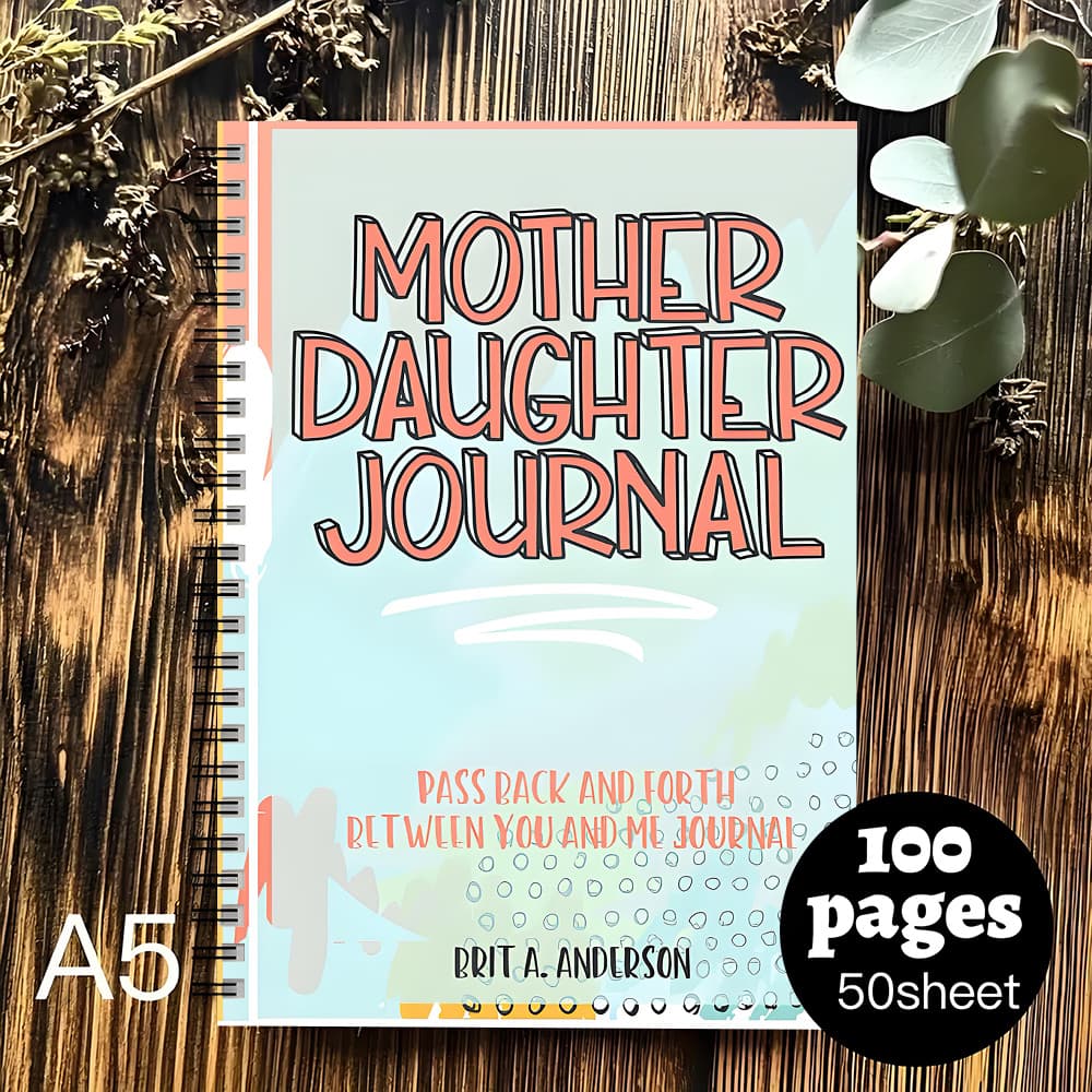 TEMU A5 Mother Daughter Bonding Journal | Pass-back-and- Interaction Spiral Journal For Moms & Daughters (100 Pages), An Gift For , Diary, Stationary, Book, Gift For Women, Valentine's Day Gift,
