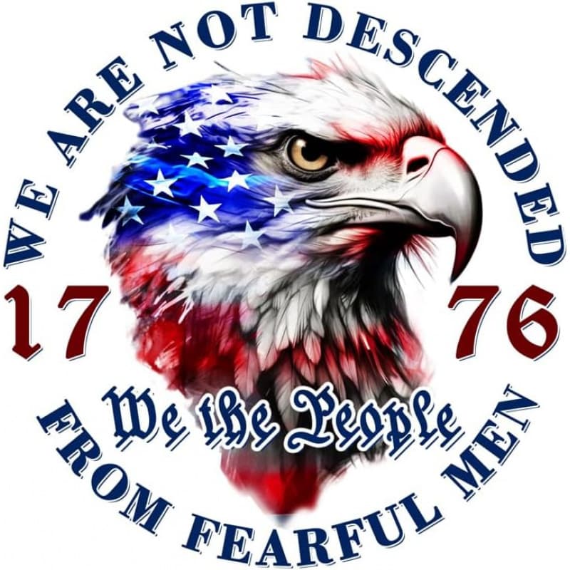 TEMU 1776 American Bald Eagle Flag Decal Suitable For Car, Truck, Suv - 7-inch Removable Vinyl Sticker With Bald Eagle & Stars, Glossy Suitable For, Trailers, Vehicles - 250th Anniversary Flag