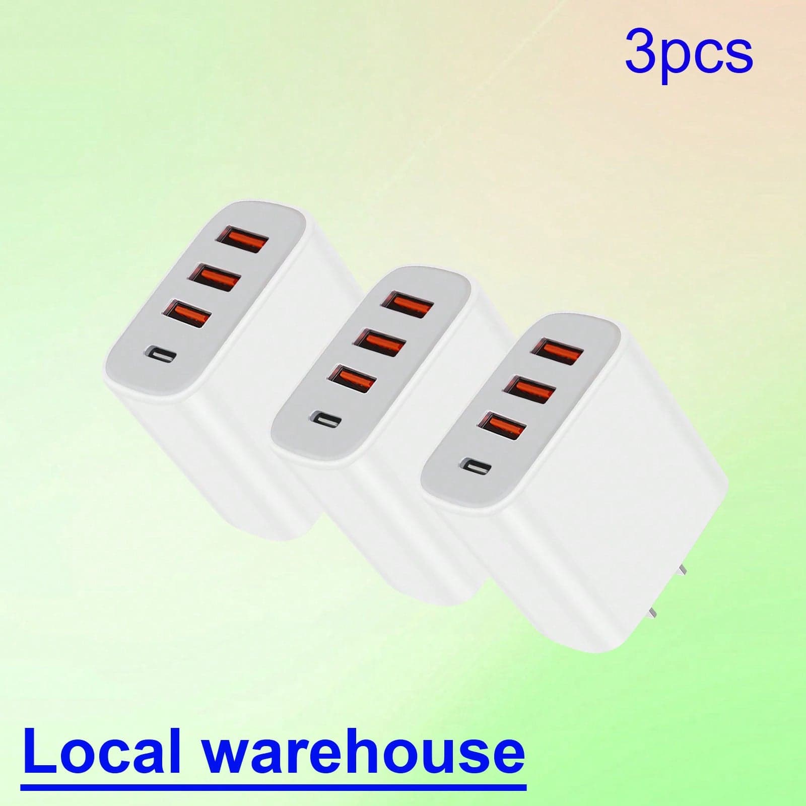 TEMU Cargador 3-pack: 4-port (1 Usb- Usb-a) Wall Charger (charging Block) - Compatible With Phone Mobile Devices (phones & Tablets) | Home/office Charger | Local Warehouse