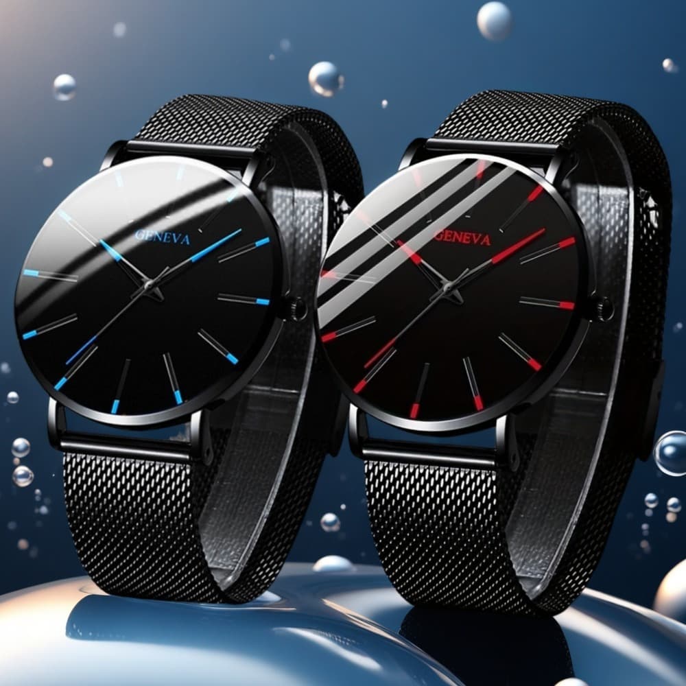 TEMU 2pcs Digital Daily Wear Quartz Watches, Match Different Daily Outfits, Unique New Year Christmas Birthday Gift