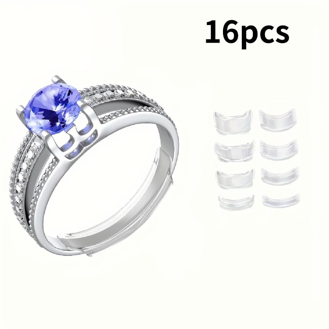 TEMU Adjustable Ring Sizer Set- Non-slip , Pads For Loose Rings, Portable Jewelry Size Adjuster, Suitable For Oversized Jewelry, Fits Finger Sizes