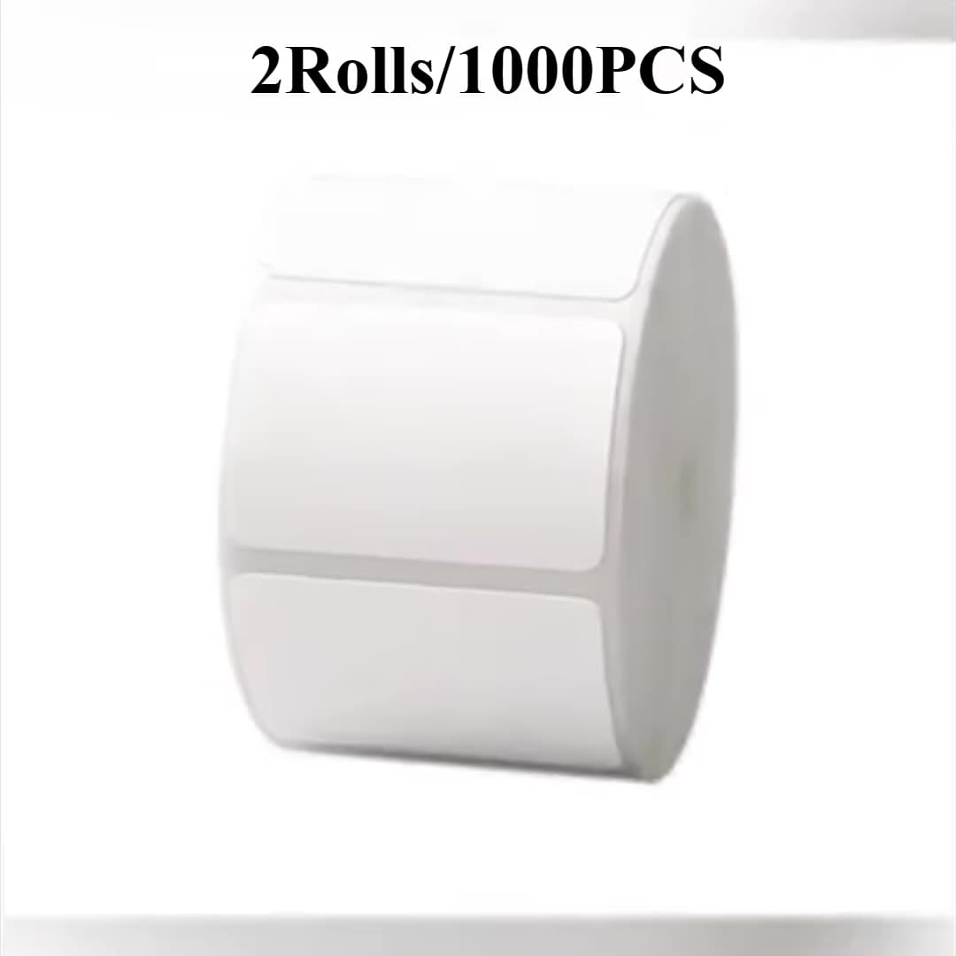 TEMU 2 Rolls/1000 Easy-tear Self-adhesive Label Stickers, Classification Traceless Household Labels, Removable Labels, White Rectangular Stickers, Suitable For Home, Office And Item Marking Labels