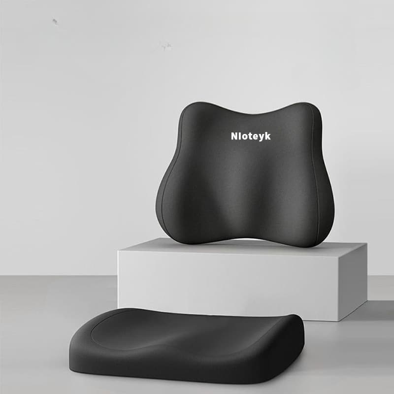 TEMU 2pcs Memory Seat Lumbar Pad, Sedentary Waist Pad, Rear Cushion, Driver Booster Cushion. For All Models, Office Seats