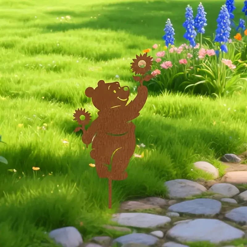 TEMU 2d Flat, [2d Flat] Vintage Acrylic Garden Decoration, Suitable For Flower Pots, Lawns, And Backyards- Ideal Housewarming Gift Or For , 2d Flat