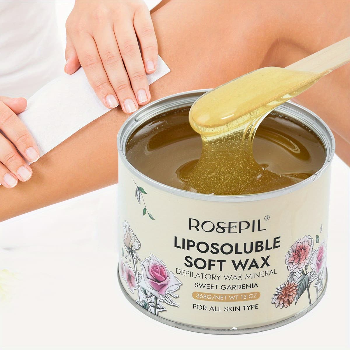 TEMU 368g Flower Extract Soft Wax Natural Mild Hair Removal Beeswax Package Suitable For Bikini Line/whole Body Hair Removal Low Temperature Sugar Wax Easy Convenient Practical Fast Hair Removal
