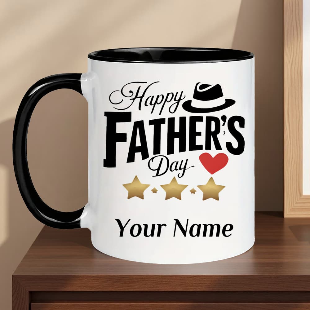 TEMU 1pc Name/text Ceramic Mug Suitable For Hot/cold Drinks - Reusable Coffee Cup With Rim, Dishwasher For Dad, Grandpa, Husband Gift - Father's Day,, Holidays