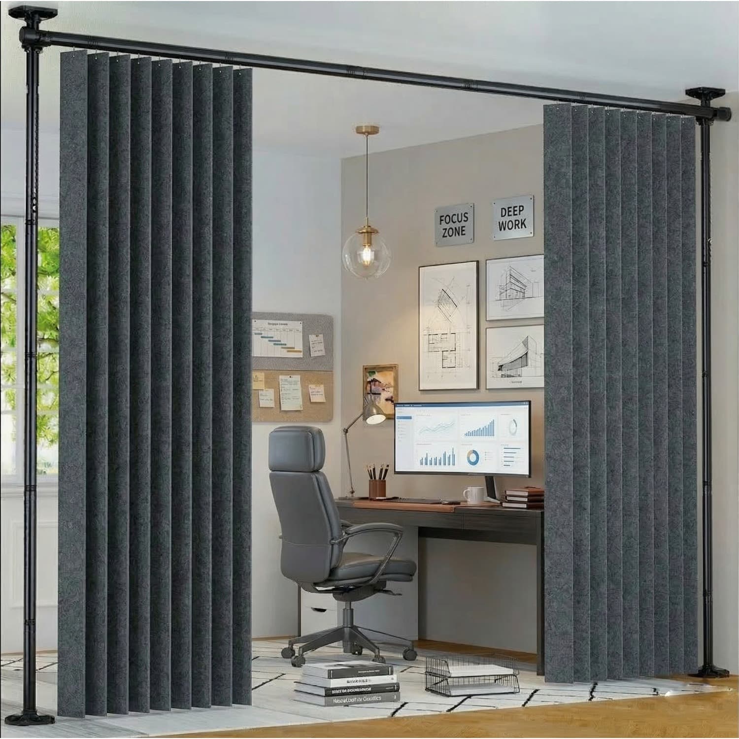 TEMU Space Partition Divider - High- For Effective Organization | Premium Panel Separator For Office Supplies And Furniture Lighting