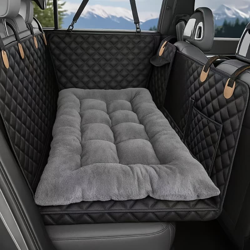 TEMU Kemorela 2026 Upgraded Extra Large Plush Dog Bed Sofa - Thickened Polyester Pet Mat With Headrest And Raised Edges, Comfortable Durable Dog Sofa, Suitable For All Dog Breeds