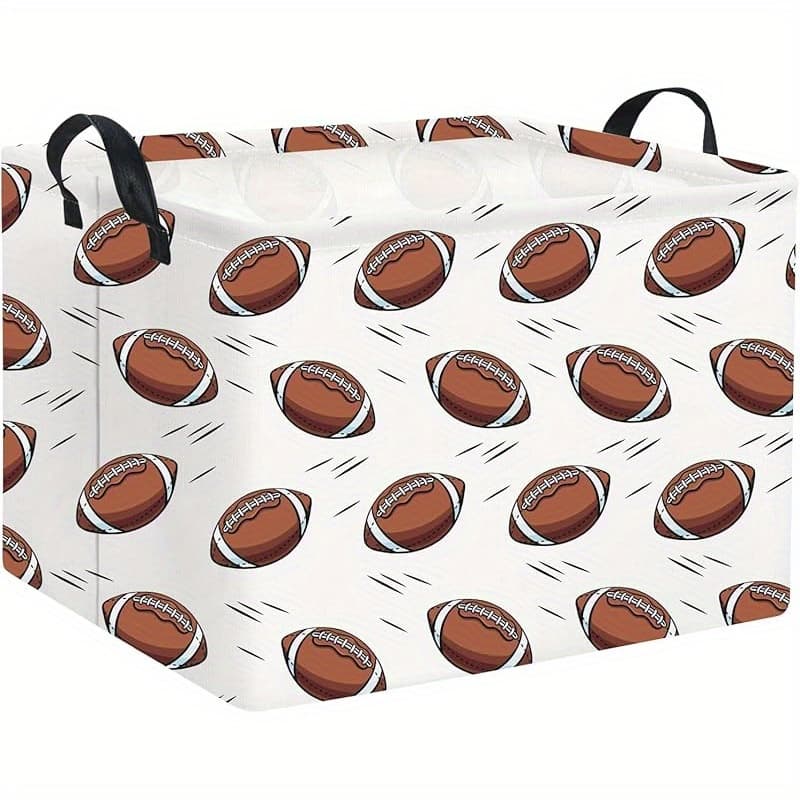 TEMU Rectangular Basket Storage Basket For Boys Football Room Decor Cute Storage Organizer Bins Bedroom(footballs), Gift Basket Teacher Basket Book Basket