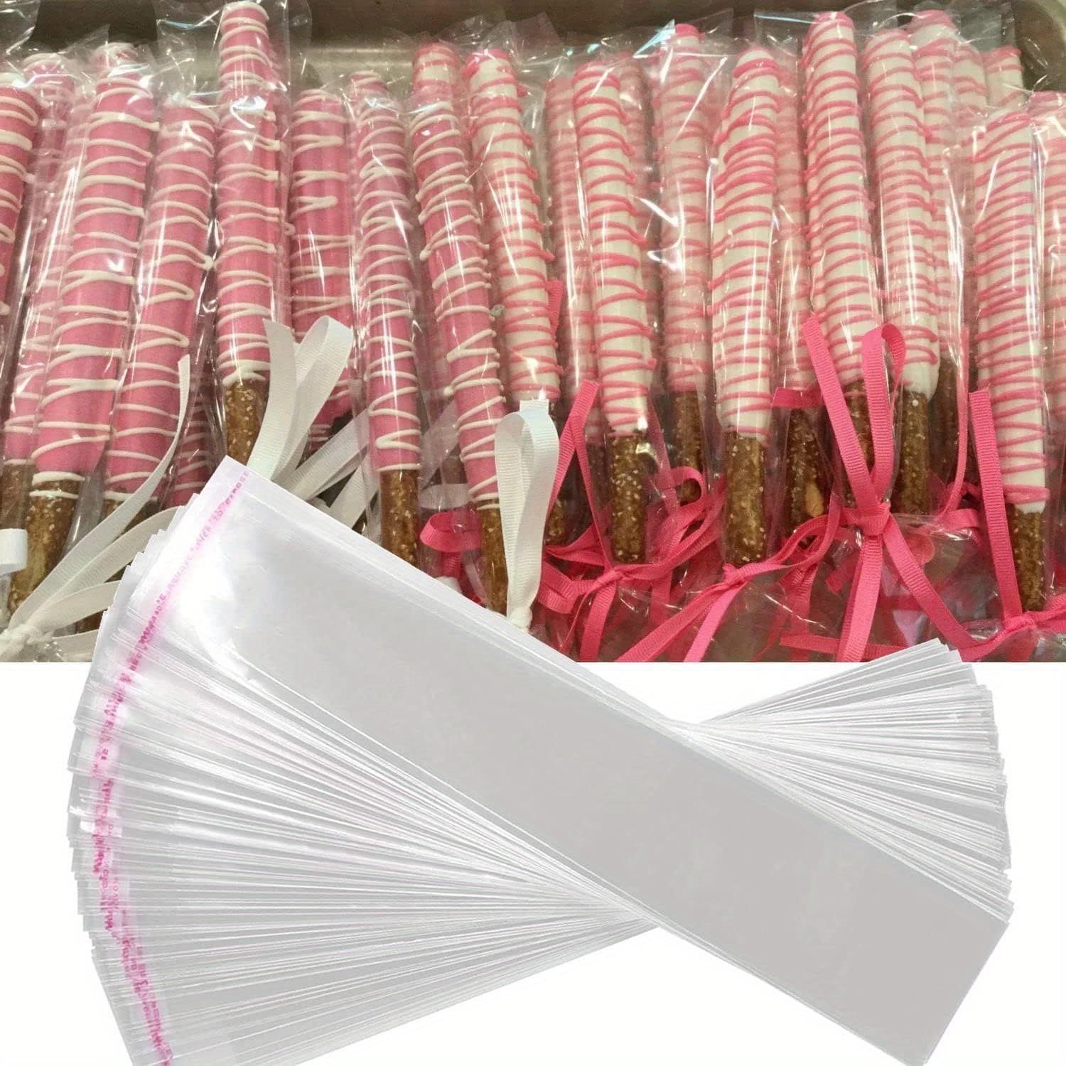 TEMU 200pcs Resealable Clear Mini Bags 2x6in-self-sealing Food-safe Cellophane Packaging For Candy, , Bulk Snacks