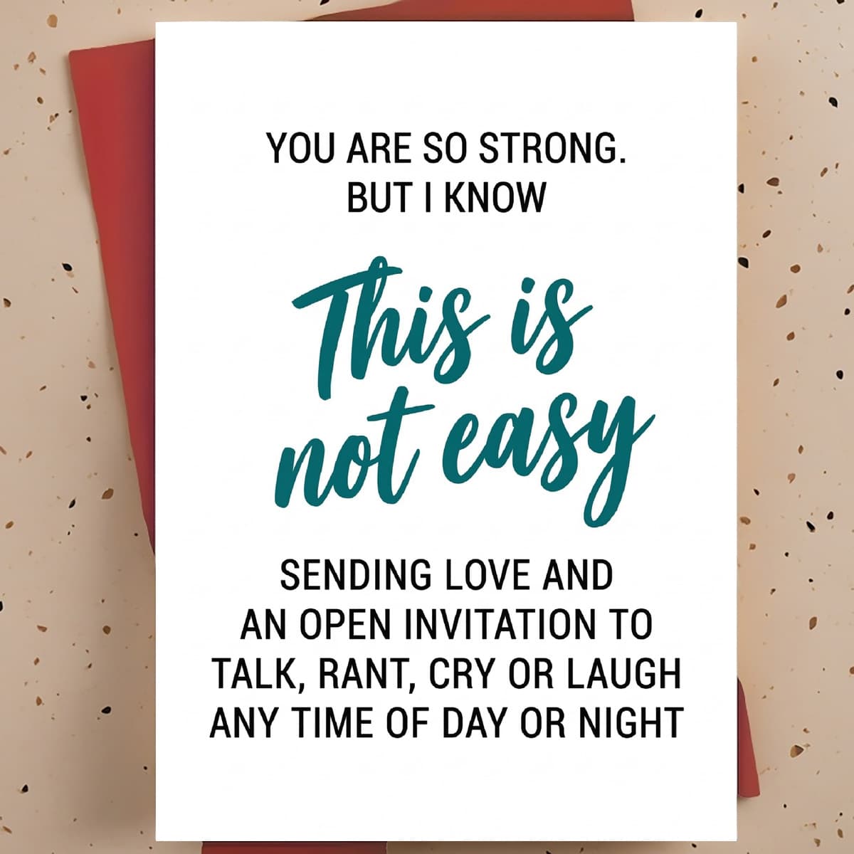 TEMU 1pc, You Are , Meaningful Encouragement Card With Envelope, 4.92inch * 6.89inch, Suitable For Family, , Parents, Neighbors, Featuring English Text, , Don't Giv