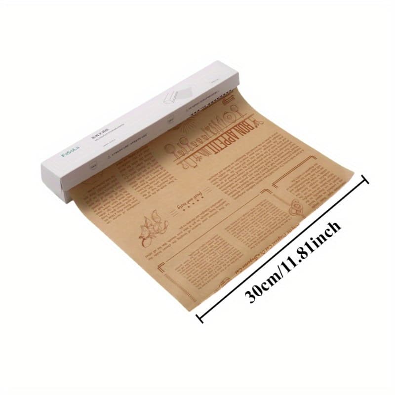 TEMU 1pc/pack Kitchen Oil Absorbing And Oil Proof Paper, Oil Separating Paper, Baking Oil Paper, Hamburger Paper, Air Fryer Paper, Food Proof Paper